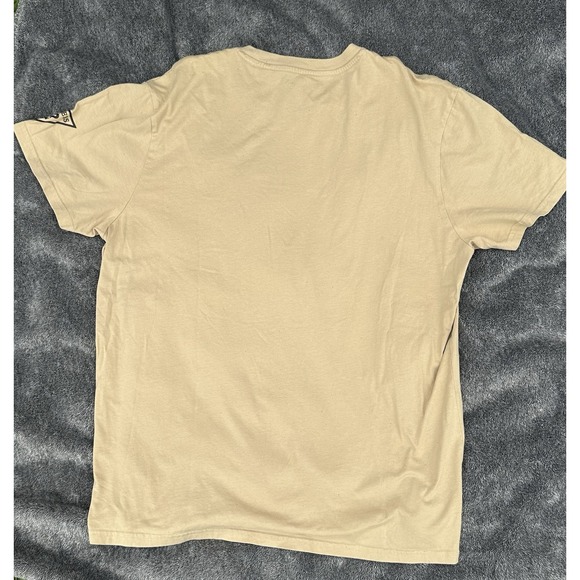 Guess Los Angeles Men's XL Tan Logo T-Shirt Short Sleeve Cotton Tee - Picture 9 of 13